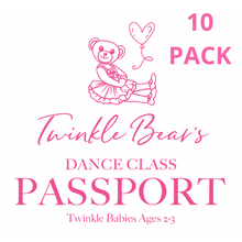 Load image into Gallery viewer, Twinkle Bear's Dance Class Passport (AGE RANGES)