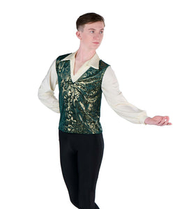 Foil Scroll Velvet Vest - 24340