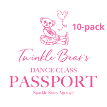 Load image into Gallery viewer, Twinkle Bear's Dance Class Passport (AGE RANGES)
