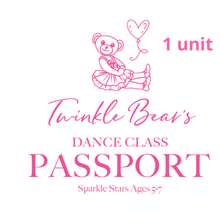Load image into Gallery viewer, Twinkle Bear's Dance Class Passport (AGE RANGES)
