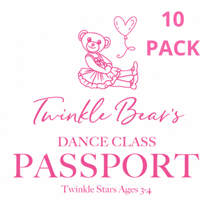 Twinkle Bear's Dance Class Passport (AGE RANGES)