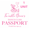 Twinkle Bear's Dance Class Passport (AGE RANGES)